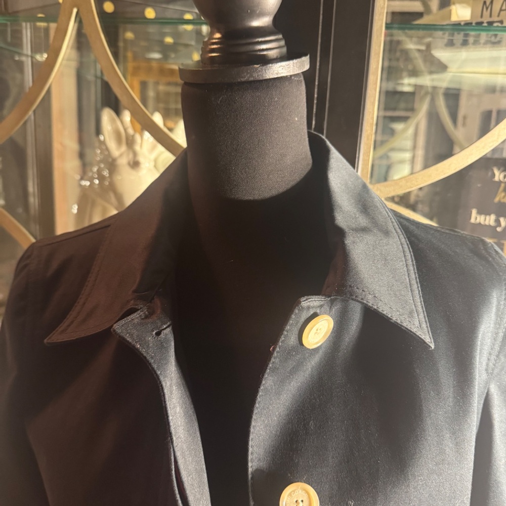 Coach Black 3/4 Trench Pea Coat - Picture 3 of 8